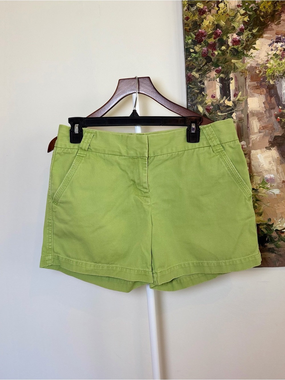 J.Crew Lime Green Chino Shorts Women’s Size 4 Cotton Twill